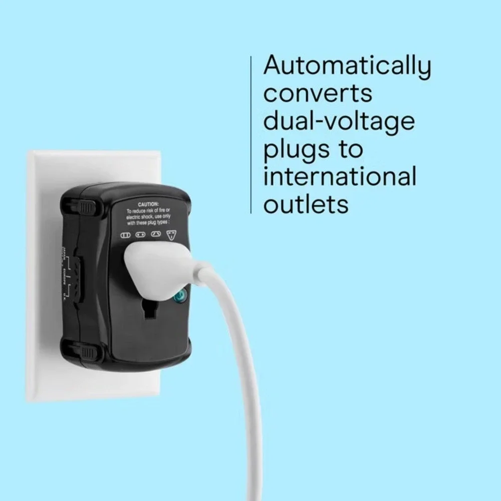 Travel Smart by Conair All-in-One Adapter: Compatible with European Outlets